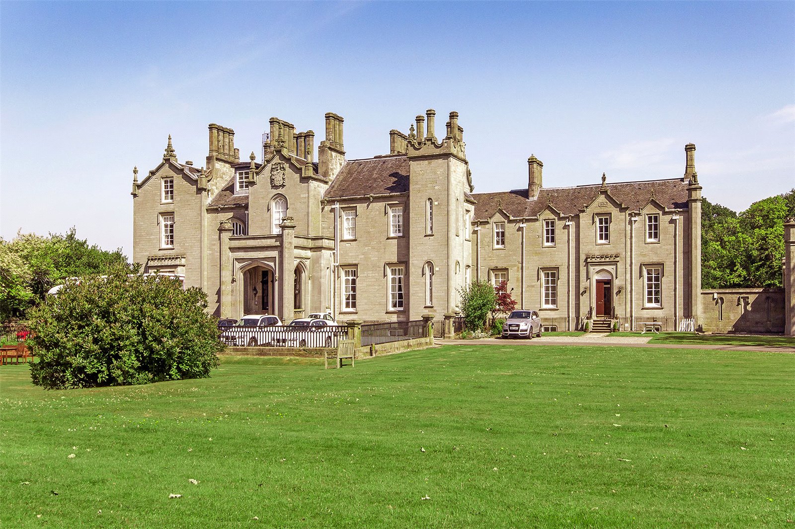 This country home comes with 11 acres of land and tennis court