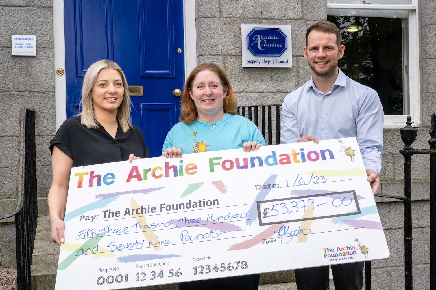 Aberdein Considine employees smash 40th anniversary fundraising target 